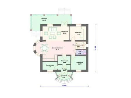 Проект дома К-075 (274.77 кв.м)