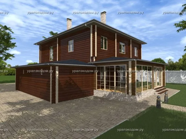 Дом из бруса Алаторка 11+4 на 14+3 314(240 м2)