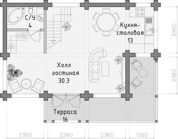 Ласточкино гнездо 108 м2