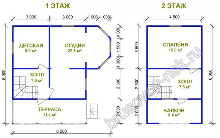 Дом из бруса «Александр»