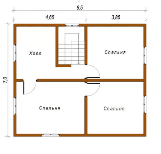 Дом 8,5х10,5 К2П8