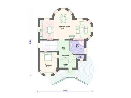 Проект дома К-083 (376.38 кв.м)