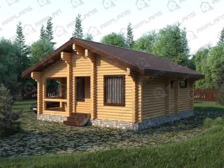 Проект бани Б-001 (49.33 кв.м)