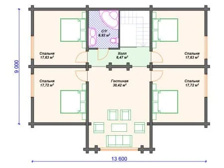 Проект дома ДС-054 (257.08 кв.м)