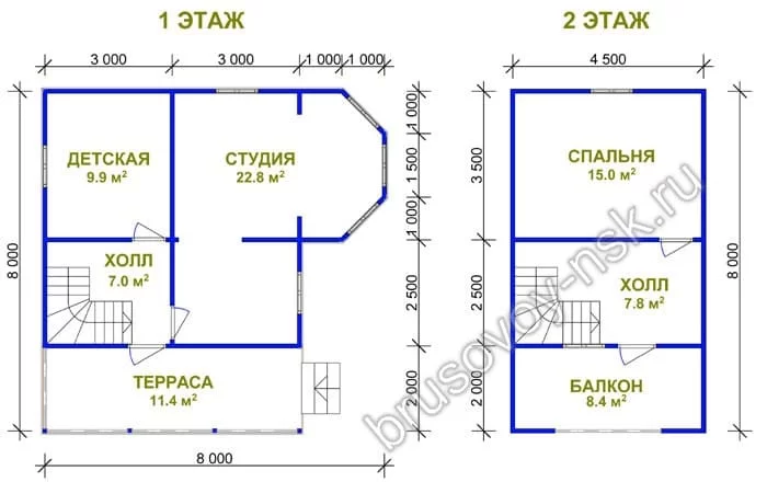 Дом из бруса «Александр»