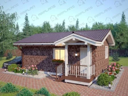 Проект бани Б-026 (43.61 кв.м)