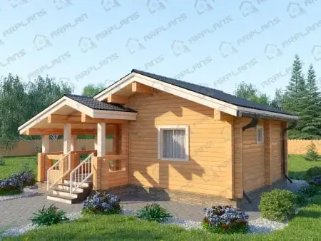 Проект бани Б-032 (37.50 кв.м)