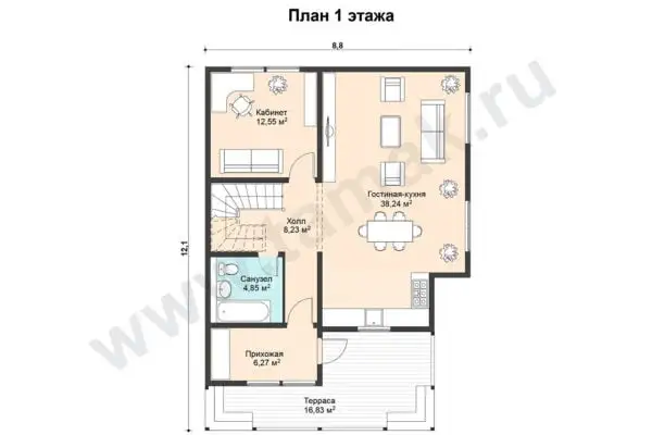 Каркасно-панельный дом Каринтия ПД-303-1-157