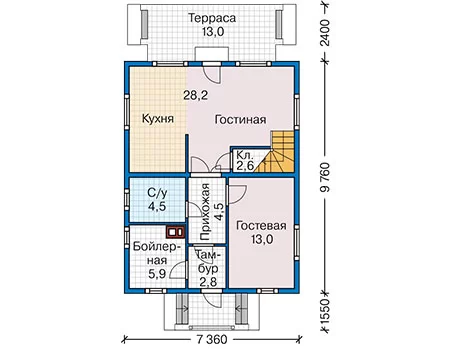 Проект дома 105м²