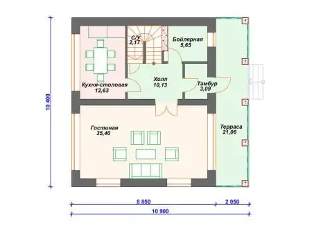 Проект дома К-096 (176.47 кв.м)