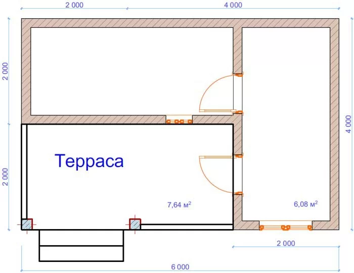 Садовый домик из бруса №4