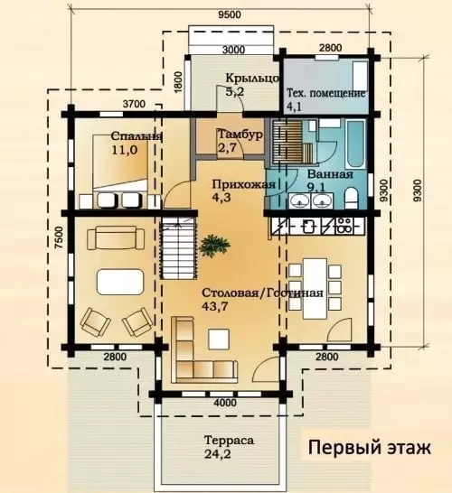 Дом ПБ 86 кв.м.