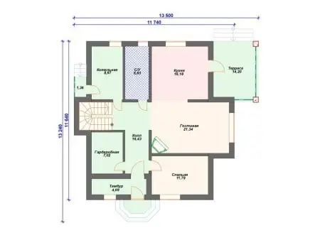 Проект дома А-001 (198.12 кв.м)
