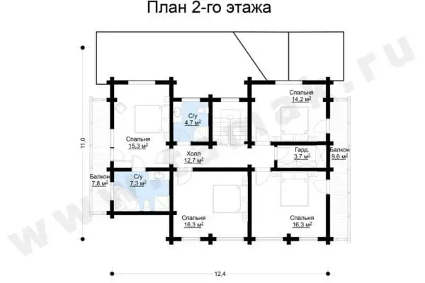 Дом из клееного бруса БД-140-1-232