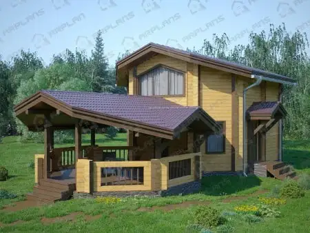 Проект бани Б-038 (122.16 кв.м)