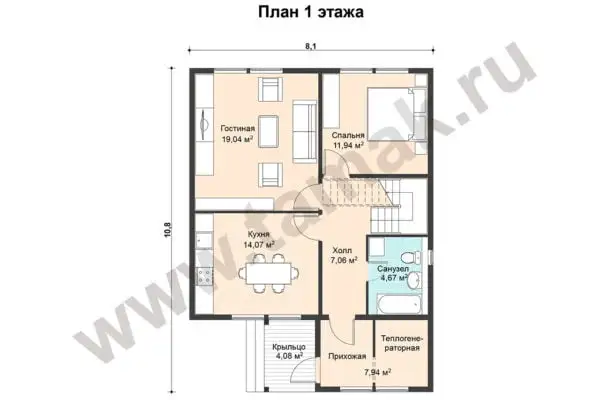Каркасно-панельный дом ПД-25-К-116