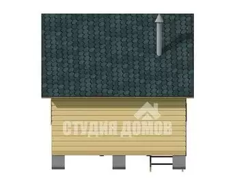 Баня из бруса №17 7,8x6 м