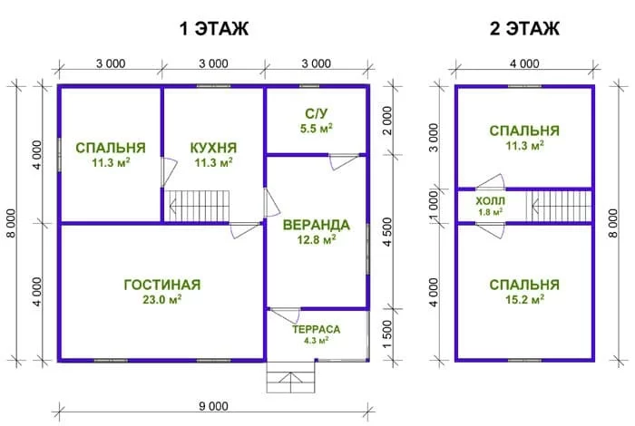 Дом из бруса «Артур»