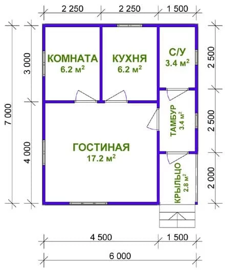 Дом из бруса «Клим»