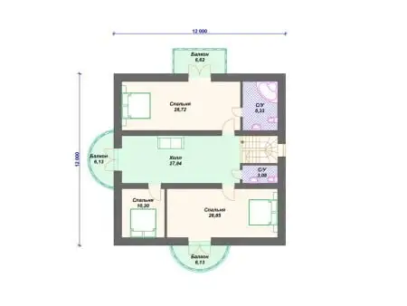 Проект дома К-075 (274.77 кв.м)