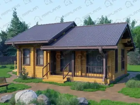 Проект бани Б-009 (47.54 кв.м)