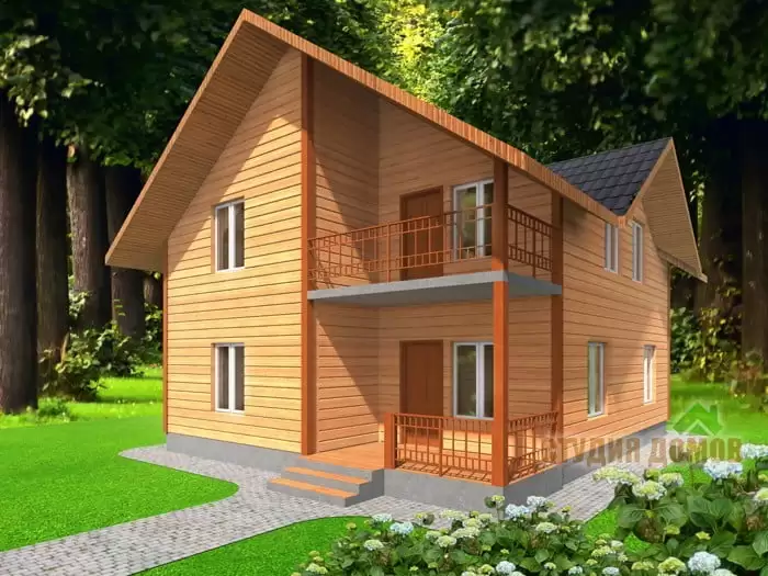 Жилой дом из бруса №16 10x9 м