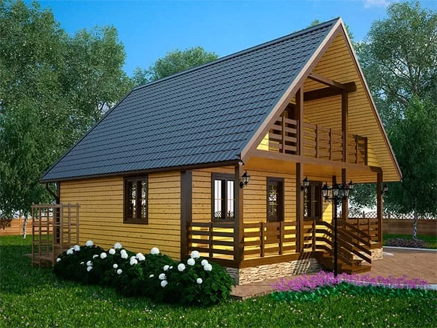 Дом из бруса 6*8
