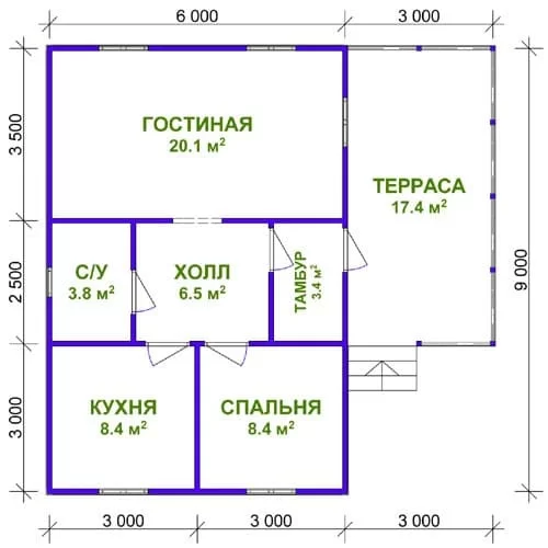 Дом из бруса «Игорь»