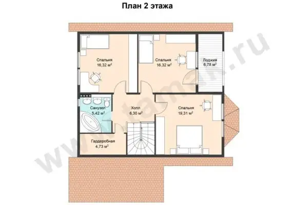 Каркасно-панельный дом ПД-44-К-167
