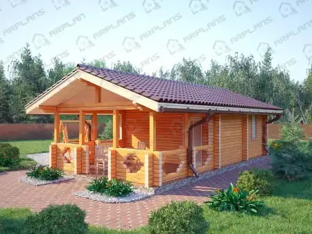 Проект бани Б-018 (46.32 кв.м)