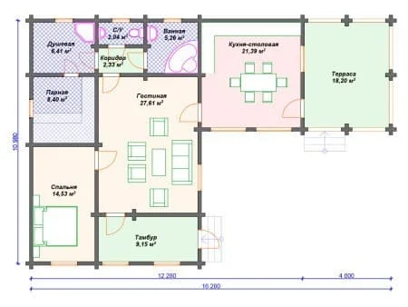 Проект дома ДС-089 (115.32 кв.м)