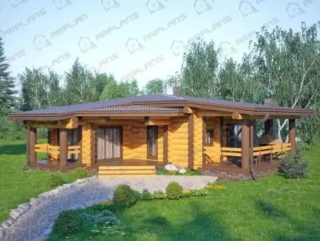 Проект бани Б-025 (76.68 кв.м)