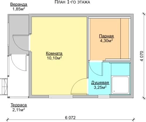Баня К 21 м²