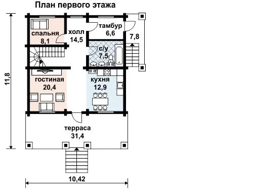 Дом ПБ 132 кв.м.