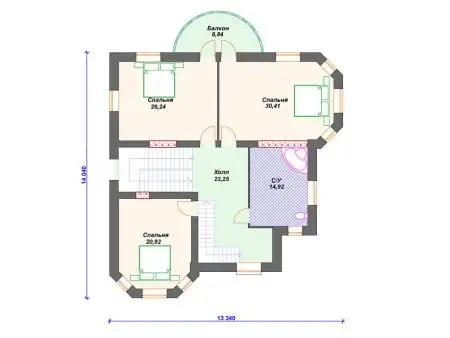 Проект дома К-083 (376.38 кв.м)