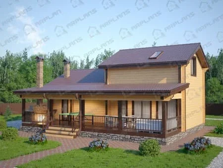 Проект бани Б-037 (129.60 кв.м)