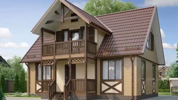 Проект дома из бруса Сарбай