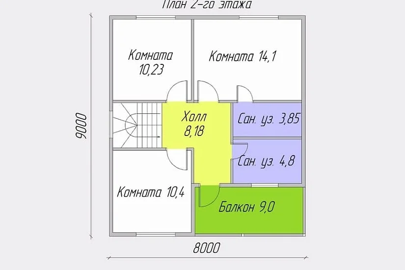 Адмирал 2К 8.0х9.0 м