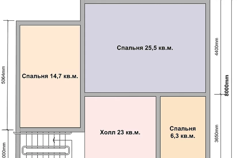 Каркасный дом 8х9 К2П14