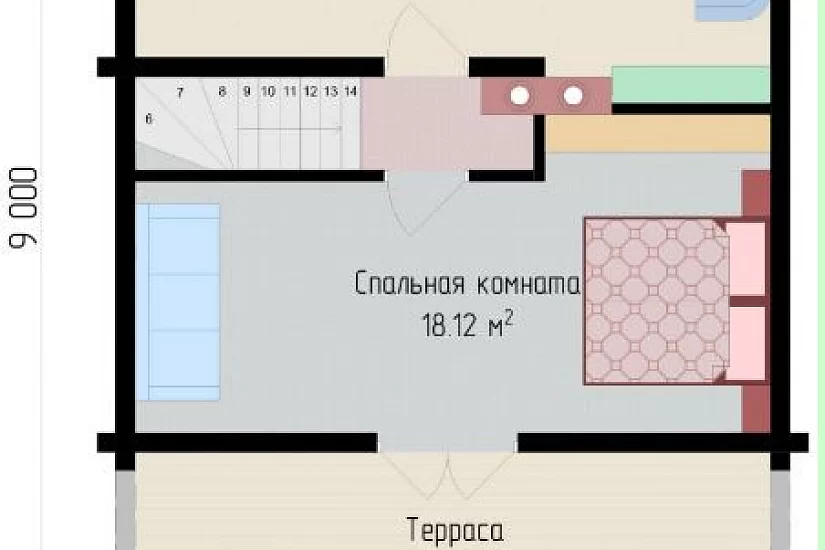 Проект дома из бруса №893