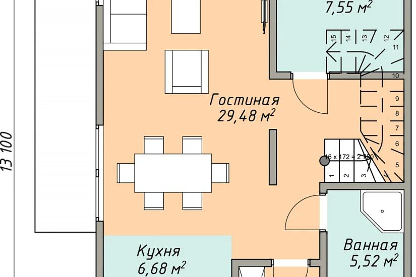 Каркасный дом КД-147