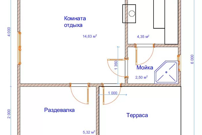 Баня из бруса №13