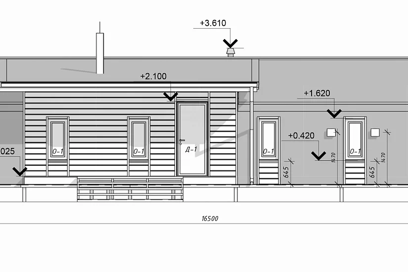 Дом-каркас200мм-10785х16500мм-1эт-АР