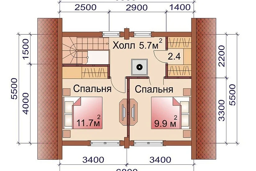 ДОМ-БАНЯ ИЗ БРЕВНА ДБ-75-1