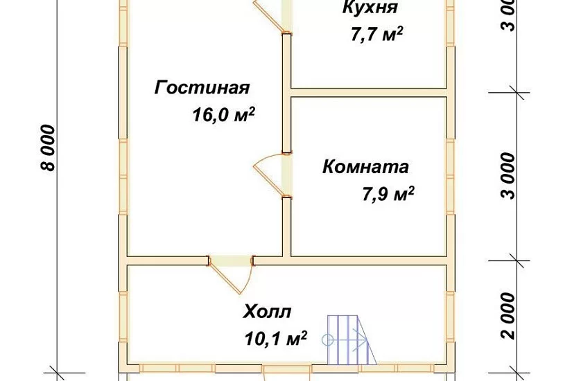 Дом из профилированного бруса 6х6