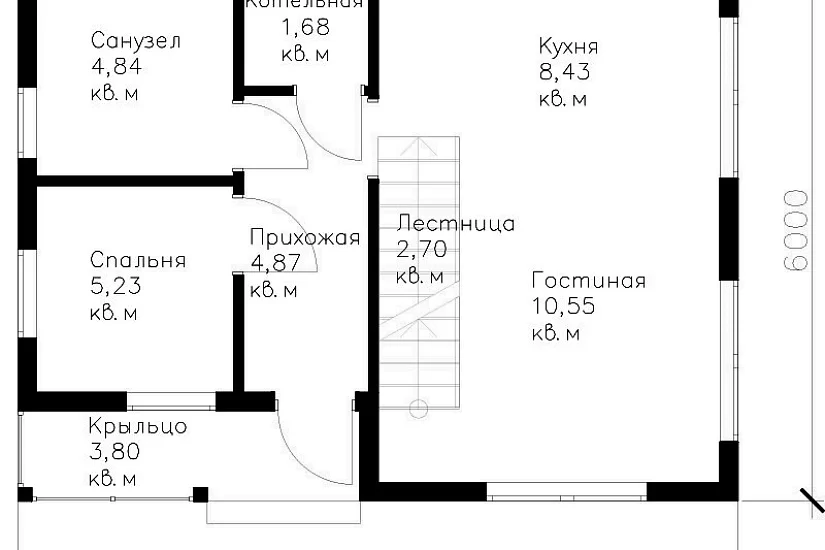 Проект дома из бруса №319