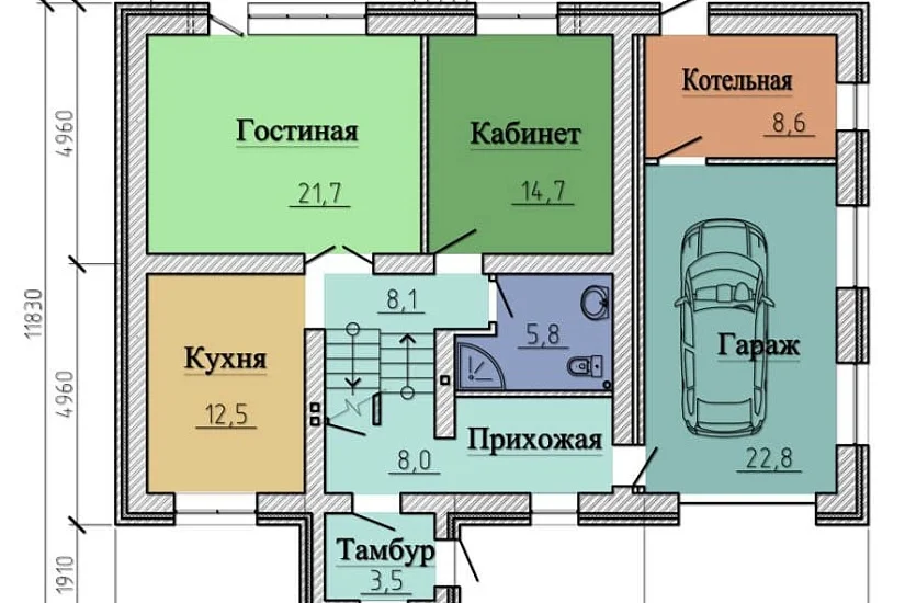 Проект дома 195,6 кв.м.