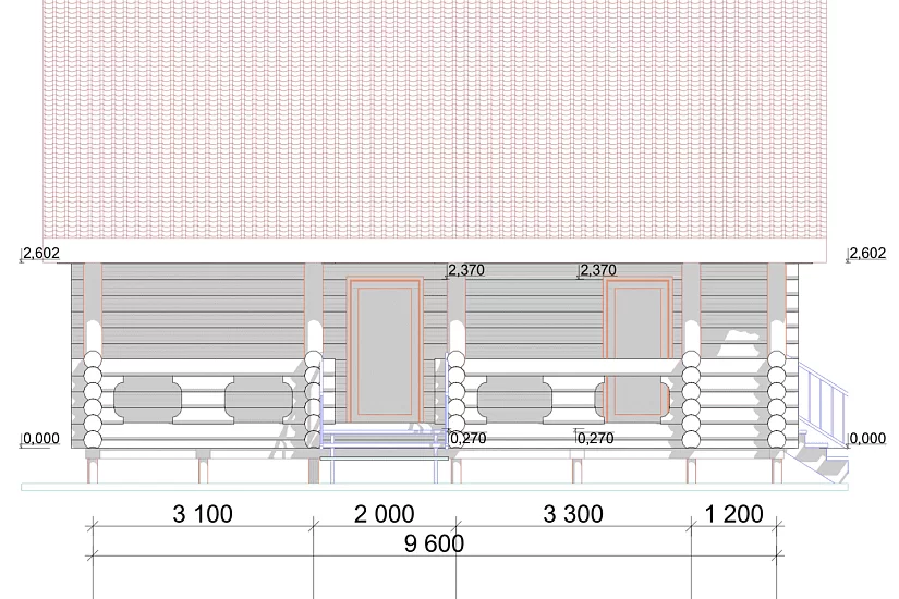 Дом-бревно260-10500х9600мм-1,5эт-АР