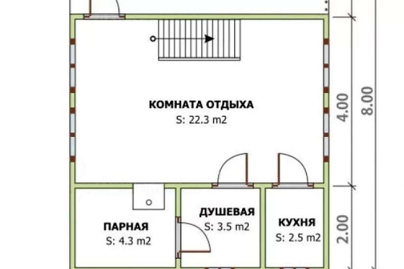 Баня 6х8 К1П9