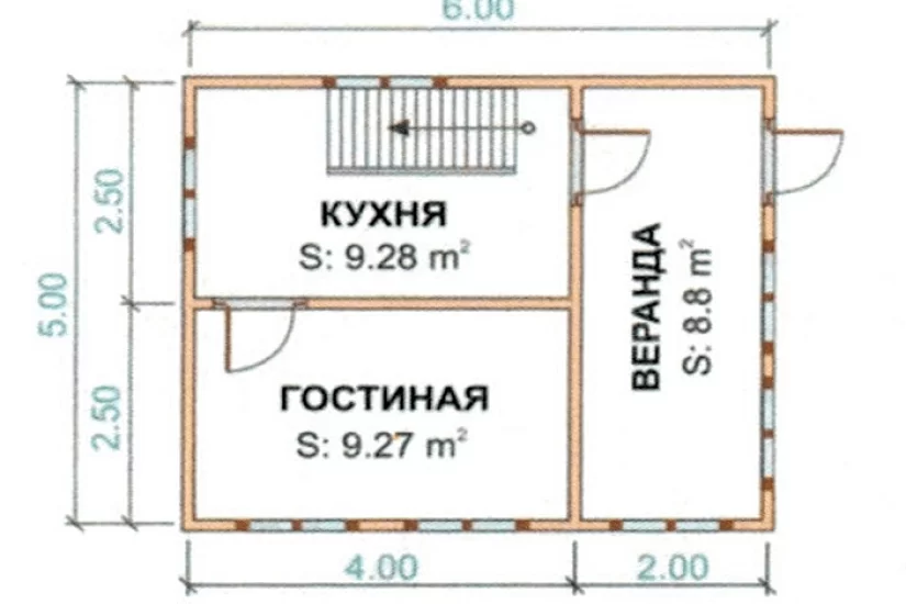 Дом из бруса 5*6 к1п6